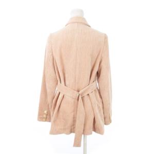 SNIDEL セットアップ 上下 テーラードジャケット ショートパンツ キュロット コーデュロイ 太畝 F ピンク ベージュ