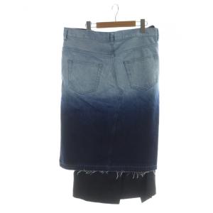 08sircus S24AW-SK03-99 GRADATION BLEACH DENIM REMAKE SKIRT タグ付き
