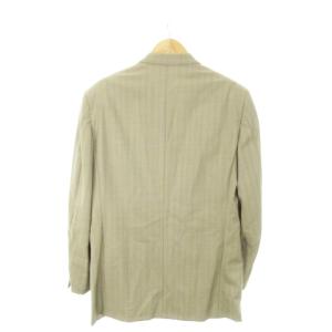 VALENTINO GARAVANI ダブルスーツ セットアップ 2点セット テーラードジャケット 総裏地 スラックス ストライプ 緑 グリーン