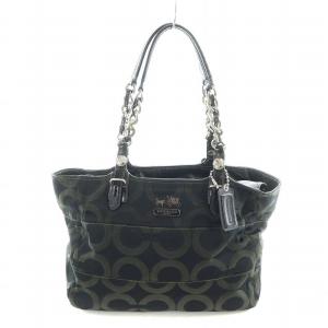 トートバッグ ハンド キャンバス レザー オプアート ロゴ 黒 ブラック 14133 GY18 /KW