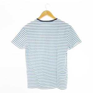 POLO RALPH LAUREN Tシャツ クルーネック 丸首 半袖 ポニーロゴ刺繍 ワンポイント ボーダー SP 青 ブルー /CK3