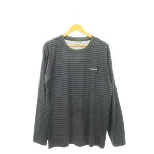 WIC.ボーダーロングスリーブT ロンT ニットソー カットソー ニット ラウンドネック 長袖 ロゴ刺繍