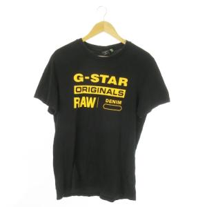 半袖Tシャツ クルーネック コットン プリント ロゴ M 黒 ブラック /AO13 GY99
