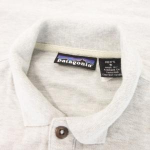 Patagonia ポロシャツ 半袖 ロゴ刺繍 ワンポイント コットン 厚手 アウトドア S グレー /AH13 GY99