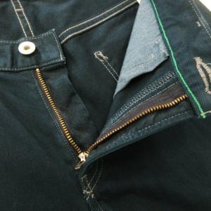 LACOSTE デニムパンツ ジーンズ ストレート ジップフライ ワンポイント ロゴ 85 青緑 ブルーグリーン /MN24