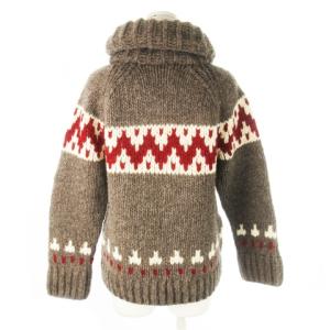 nano universe カーディガン ニット カウチン 長袖 インターシャ ノルディック F 茶 ブラウン /CK22 GY99