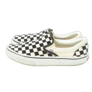 Classic Slip-On チェッカーボードスニーカー スリッポン キャンバス 26cm 白 ホワイト
