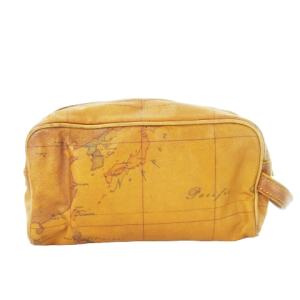 PRIMA CLASSE PRIMACLASSE セカンドバッグ PVC レザー 革 世界地図柄 茶 ブラウン /CK2 GY99