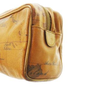 PRIMA CLASSE PRIMACLASSE セカンドバッグ PVC レザー 革 世界地図柄 茶 ブラウン /CK2 GY99