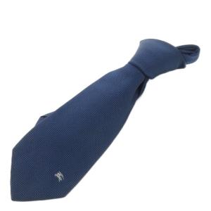 ネクタイ レギュラー シルク 絹 ロゴ刺繍 ワンポイント チェック 紺 ネイビー /CK15 GY99