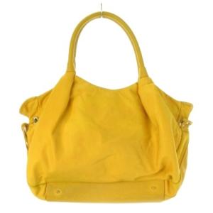 kate spade new york ハンドバッグ ナイロン レザー 革 サイドリボン ロゴ からし マスタード 黄 イエロー /CK7 GY99