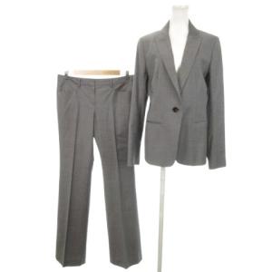 ジャケット パンツ セットアップ 42 グレー シングル センターベント センタープレス ストレート /AH8