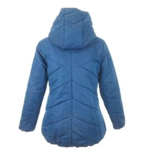 asics フード付き中綿ジャケット パディングジャケット M 青 ブルー ダブルジップ開閉 /AH17 GY99