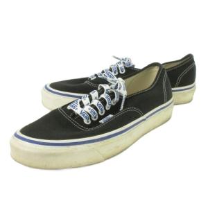 スニーカー 27.0 黒 ブラック 青 ブルー レースアップ ローカット VN0A38ENMR2 /CK1