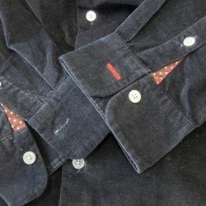 PS Paul Smith シャツ XL 紺 ネイビー 黒 ブラック コーデュロイ ワンポイント /CK34 GY99