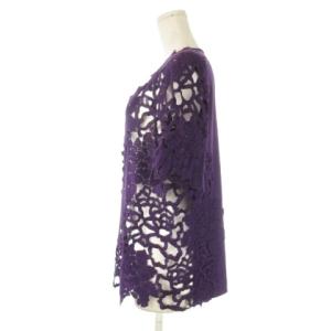 VIVIENNE TAM レーストップス L 紫 パープル レース 花柄 フローラル /CK32 GY99