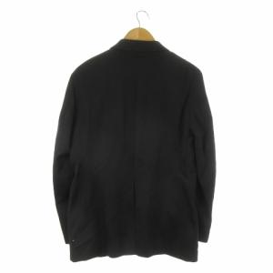 District UNITED ARROWS ジャケット ブレザー 総裏地 52 黒 ブラック エンブレム付き /AO12 GY99