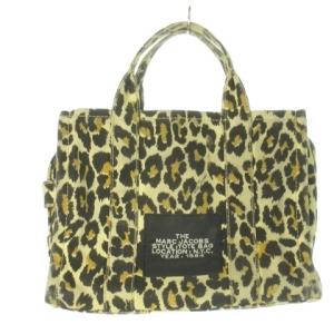 MARC JACOBS THE TOTE BAG トートバッグ ベージュ レオパード柄 ヒョウ柄 ジップ開閉 /CK27 GY99