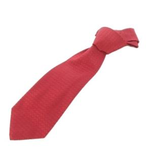 ネクタイ レギュラー シルク 絹 ジャカード ガンチーニ ブロックチェック 赤 レッド /CK16 GY99