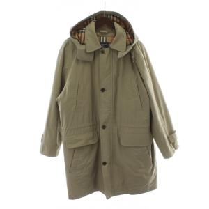 ノバチェック フーデッドコート ベージュ ダウンライナー付き