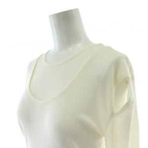 CLANE 25AW LAYERED SHOULDER CUT TOPS レイヤード カットソー 長袖 2 白 ホワイト