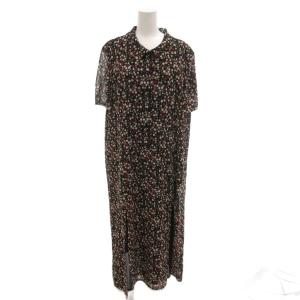 ワンピース 17+ 黒 ブラック 半袖 ドット 赤 大きいサイズ ロング /FF GY44