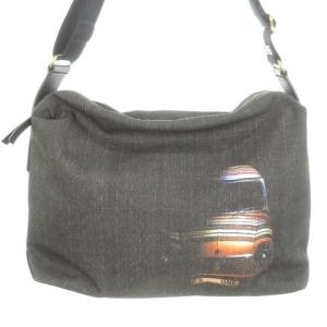 PAUL SMITH ショルダーバッグ 転写プリント ミニクーパー ブラック