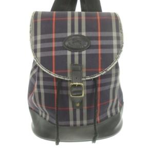 ヴィンテージ リュックサック ノバチェック ネイビー