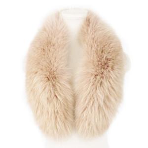 ティペット マフラー フォックスファー 毛皮 ピンクベージュ /AH10 GY18