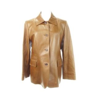 レザージャケット 羊革 本革 ステンカラー 総裏地 7 茶 ブラウン /MN17 GY22