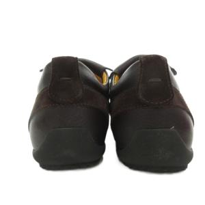 Salvatore Ferragamo TORINO レザースニーカー ドライビングシューズ スエード切替 7 ダークブラウン /UO GY64