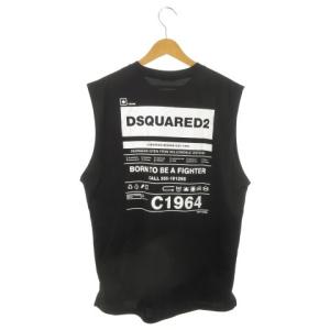 HOME ノースリーブTシャツ L 黒 ブラック ロゴプリント /MN5 GY99