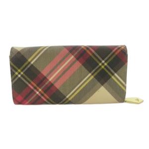 長財布 レッド チェック柄 オーブロゴ（2025/12/26買取） - Vivienne