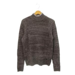 タートルネックセーター ハイネックセーター 46 2XS 紫 パープル グレー メランジ柄 霜降り柄 /AH4