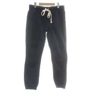 コットンツイル スリム ジムパンツ イージー M 紺 ネイビー ドローストリング ジョガー 38-24-0077-578