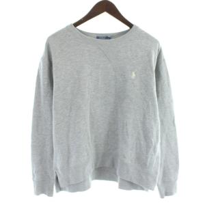 スウェットシャツ トレーナー M グレー Vガゼット サイドスリット /KW GY99