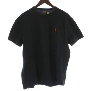 Tシャツ M 黒 ブラック ポロプレイヤーロゴ ワンポイント 刺繍 /KW GY99