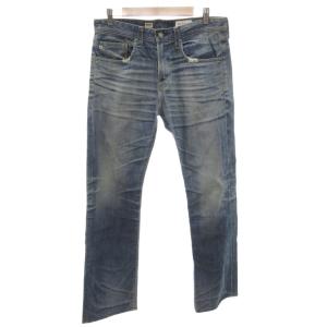 デニムパンツ ジーンズ 32 インディゴ ダメージ加工 /FF