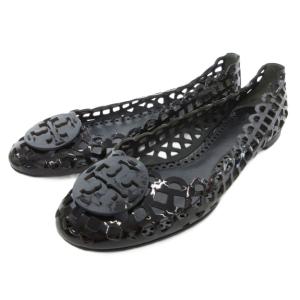 フラットシューズ 7.5 パンプス メッシュ ロゴ 黒 ブラック /AE GY50