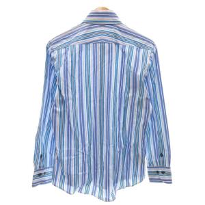 BURBERRY BLACK LABEL ボタンダウンシャツ BD 長袖 ストライプ 2 青 ブルー 白 ホワイト /JS GY50