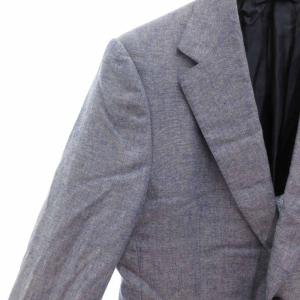 dunhill テーラードジャケット シングル 絹 シルク 48 2B 背抜き サイドベンツ リネン混 ノッチドラペル