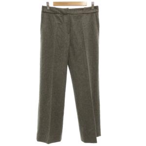 白タグ ウールパンツ スラックス アンゴラ混 ストレート 42 センタープレス グレー /GV GY50