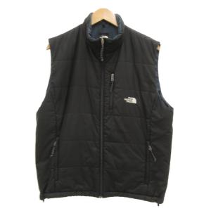 中綿ベスト ジャケット ジップアップ ロゴ刺繍 LL 黒 ブラック NY17101 /JS GY50