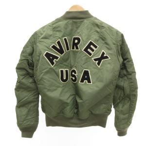 MA-1 中綿ボンバージャケット ブルゾン ワッペン ブランドロゴ L カーキ オレンジ 6162164