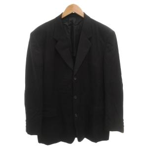 HJ-10025L テーラードジャケット ブレザー ウール L 黒 ブラック 3B /FF GY50