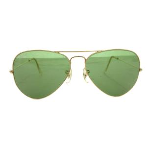43 B＆L ボッシュ＆ロム USA製 ティアドロップサングラス アイウェア メガネ グリーンレンズ ゴールドカラー