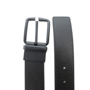 COACH ベルト レザー Cロゴ バックル 本革 茶 ブラウン 黒 ブラック シボ加工 リバーシブル /FF GY14
