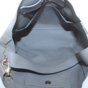 FURLA カプリッチョ ホーボー ハンドバッグ トート ショルダー 2WAY レザー ロゴ ゴールド金具 グレー