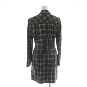 Burberry's BLUE LABEL シャツワンピース 長袖 ロング チェック柄 フレア 38 S グレー GY14 /MQ