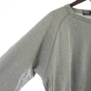 Polo by Ralph Lauren トレーナー スウェット 長袖 ラグラン 裏毛 ロゴ L グレー GY14 /MQ